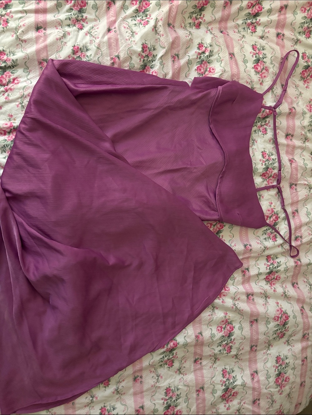 Sleeveless Spaghetti Strap Dress in Purple